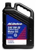 ACDELCO Synthetic Blend; Meets API SN Plus Specifications; SAE 5W-20; 5 Quart ACDELCO Synthetic Blend; Meets API SN Plus Specifications; SAE 5W-20; 5 Quart